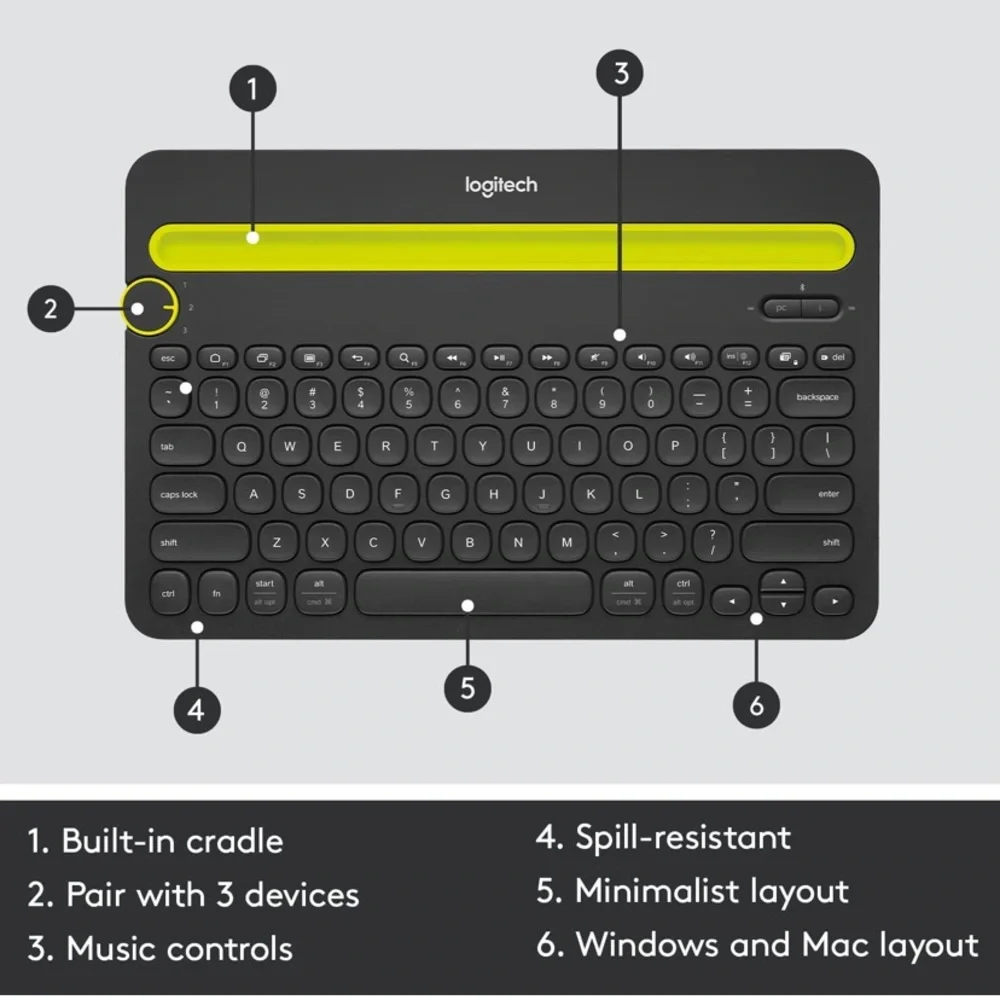 NEW K480 Bluetooth Multi-Device Keyboard